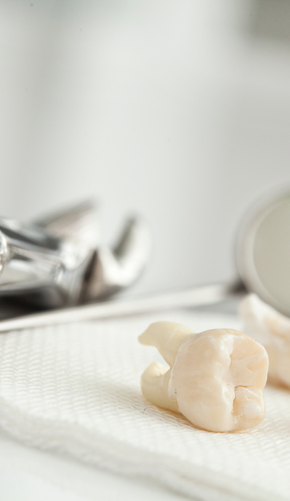 Patient receiving wisdom teeth evaluation and consultation in dental office